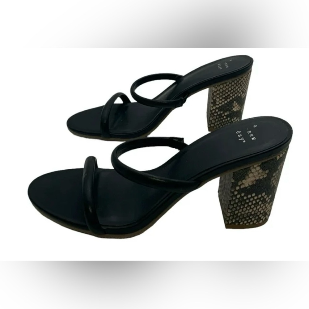 a new day Black and Gray Elegant Heels